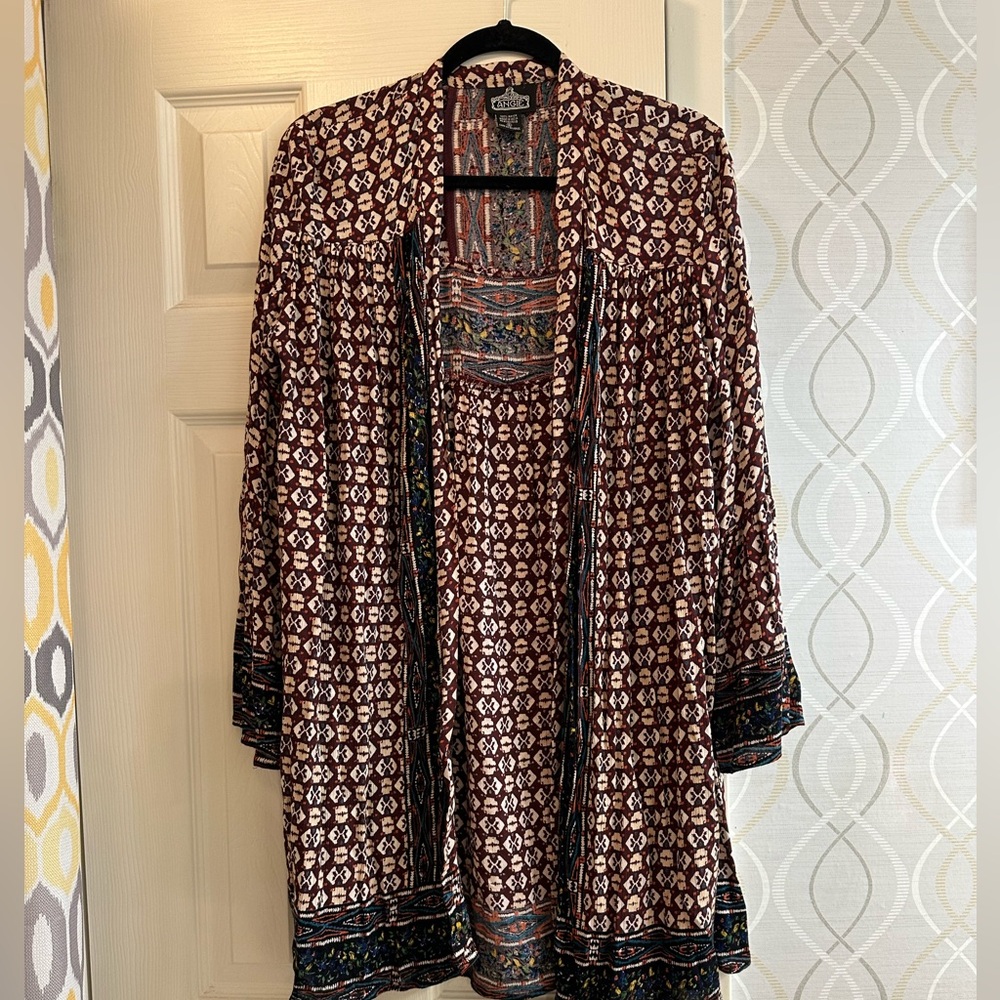 Angie Multicolor Patterned Kimono - image 1